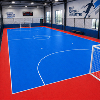 Dalles de sol emboîtables en PP pour terrains de futsal, dalles sportives plates solides 12x12 pouces pour terrains de football intérieurs et extérieurs