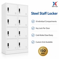 Armoire de rangement en acier pour vêtements, idéale pour le personnel, les écoles, les vestiaires de gymnase, les entrepôts, les ateliers et les espaces commerciaux.