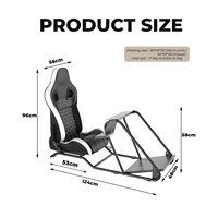 Cockpit de course réglable et personnalisable en acier pour simulateur de conduite F1 GTR Simracing, garantie 1 an, interface en anglais, compatible Logitech