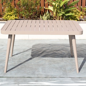 Set <span class=keywords><strong>da</strong></span> Pranzo di Lusso per Esterni, Arredamento per <span class=keywords><strong>Balcone</strong></span>, Sedie Moderne in Alluminio <span class=keywords><strong>e</strong></span> Tavolo <span class=keywords><strong>da</strong></span> Pranzo per Ristoranti, Caffè <span class=keywords><strong>e</strong></span> Spazi Esterni - Product Image 4