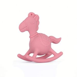 Mordedor de silicona suave para bebé, sonajero de mano adorable, juguete anti-ingestión con sonido, mordedor de goma para la dentición del bebé - Product Image 1