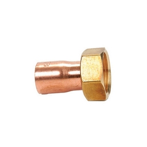 Connettore in rame 1/2 X 14 con dado girevole per raccordo tubi - Product Image 1