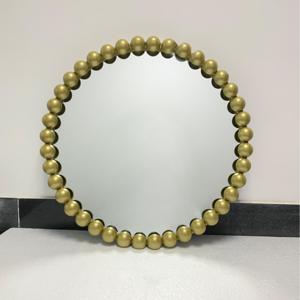 Luxury Art Deco Gold Metal Ball Wall Mounted <strong>Mirror</strong> Thick <strong>Beveled</strong> <strong>Edge</strong> Decorative Bathroom <strong>Mirror</strong> for Everyday Home Decor Iron - Product Image 4