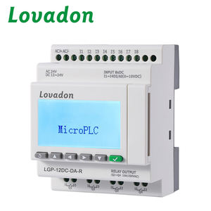 Controlador PLC com Teclado LCD DC12-24V/AC24V Programação FBD Ladder RS485 Ethernet Modbus IP20 para Automação Industrial - Product Image 1