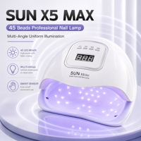 Lampe à ongles UV LED professionnelle 150W SUN X5 MAX - Séchoir à ongles haute puissance pour vernis gel - Capteur intelligent, affichage numérique, salon