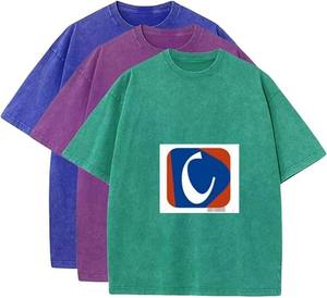 เสื้อยืดโอเวอร์ไซส์สไตล์วินเทจย้อมสีแบบแอซิดวอชสำหรับผู้ชายและผู้หญิง ผ้าฝ้าย 100% ทรงหลวม สไตล์ลำลอง สตรีทแวร์ แขนสั้น - Product Image 6