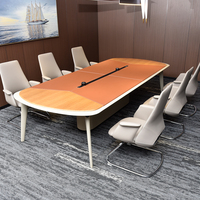 Meubles de bureau de style contemporain, table de conférence moderne en cuir de luxe, à vendre