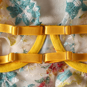 Il miglior grazioso <span class=keywords><strong>reggiseno</strong></span> trasparente floreale floreale completo di Lingerie Femme carino trasparente e vedere attraverso i marchi di biancheria intima - Product Image 5