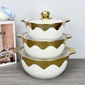 Peralatan Dapur Produk Barang Perlengkapan Grosir Peralatan Masak Anti Lengket Set Peralatan Makan Set Panci Sup Keramik Set Panci Masak Casserole - Product Image 5