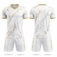 Ensemble de maillots de football personnalisés en gros, uniforme de football imprimé par sublimation complète, nom et numéro personnalisés, tenue d'équipe
