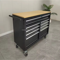 Chariot de rangement mobile robuste à 9 tiroirs avec glissières à billes, personnalisable, en acier laminé à froid thermolaqué, pour outils (OEM)