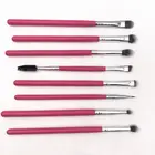 Juego de 8 Brochas de Maquillaje de Ojos de Alta Calidad YRX con Mangos de Madera, Brochas para Sombras de Ojos, Brochas para Cejas, Brocha Plana para Delineador de Ojos, Brocha para Cejas - Product Image 5