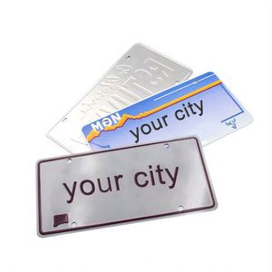 Plaque d'immatriculation en aluminium personnalisée - Plaques avant de concessionnaire automobile finition brillante personnalisées, sans MOQ, vente en gros - Product Image 4