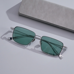 Men Women Metal <b>Sunglasses</b> Thin Wire <b>Frame</b> Gradient Color Lens UV400 Protection Fashion Sun Glasses Custom Logo - Product Image 1