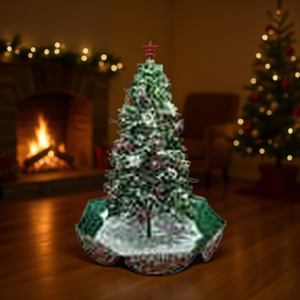 Homeera Artificial Christmas Tree Pine 115x190cm Plastic Indoor Standing Tree With Ornaments Bendable Branch Easy Installation - Product Image 2