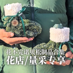 Guirlande miniature Mingflora Fresh Noble Pine pour décoration de Noël, cadeau, branches coupées importées du Danemark - Product Image 5