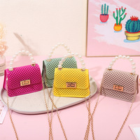 Nouveau Modèle 2025 Petit Sac Bandoulière en PVC pour Enfants, Vente Directe Usine, Mini Sac à Main Creux avec Fermeture Éclair, Sac Transparent Gelée