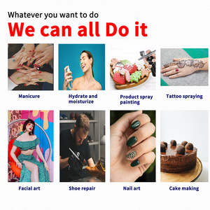 3 रंग पोर्टेबल कील कला चित्रकारी Airbrush उपकरण वायरलेस किट कंप्रेसर एयरब्रश कील ड्राइंग स्प्रे बंदूक - Product Image 5