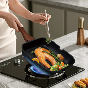 Wholesale Customized Hot Selling Cooking Kitchen Cookware Aluminum Steak <strong>Pan</strong> Non-stick Skillet <strong>Grill</strong> <strong>Pan</strong> Induction <strong>Frying</strong> <strong>Pan</strong> - Product Image 5