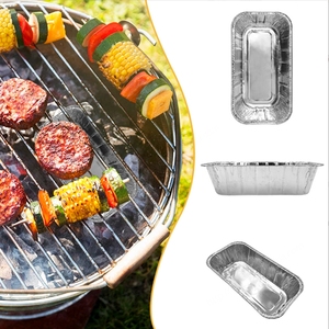 RE3G 300ml 350ml Plateau rectangulaire en aluminium de qualité alimentaire pour la restauration en vol/récipient pour aliments/plateau pour repas - Product Image 5