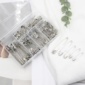 Nuevo juego de alfileres chapados en níquel plateado de 180 Uds. Para el hogar, pretina de Jeans <span class=keywords><strong>con</strong></span> herramienta de costura DIY, broche de seguridad - Product Image 5