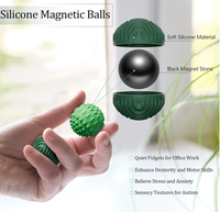Jouets sensoriels en silicone magnétiques pour adultes et adolescents, 4 pièces, jouets anti-stress pour l'autisme, le TDAH et l'anxiété