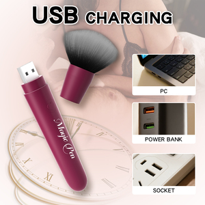Vibratore a Pennello per Trucco Ricaricabile USB per Donne, 10 Velocità, Pennello Cosmetico Vibrante Elettrico, Giocattolo Sensuale per Flirtare - Product Image 5