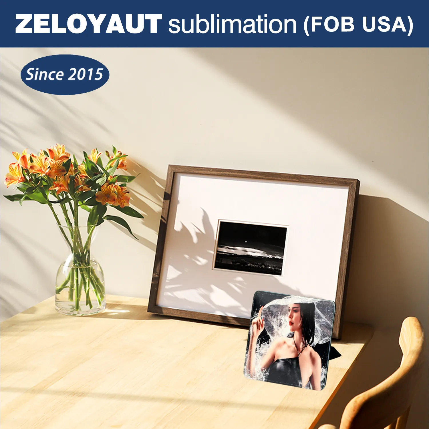 ZELOYAUT - زينة إطار صورة مخصصة إبداعية بالتبخر, صورة مطبوعة قابلة للتخصيص