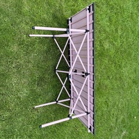 Table de pique-nique portable moderne en fer pour l'extérieur, camping, plage, hôtel - Meubles pliables pour salon, salle de sport et atelier