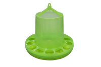 Abreuvoir et mangeoire pour poulets de couleur vive, seau d'alimentation en plastique vert pour volailles avec pieds