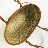 Fournisseur Vérifié – Sacs à Main en Paille Écologiques Personnalisés – Sacs de Plage Professionnels en Jonc de Mer Tressé avec Poche en Cuir – OEM/ODM