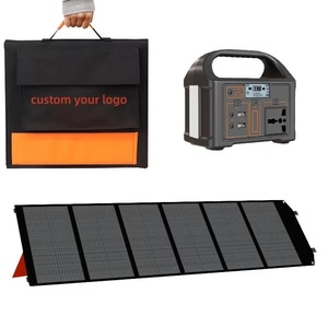 Station d'alimentation portable <span class=keywords><strong>Shingel</strong></span> pour usage domestique 150W/300W, panneau solaire pliable MPPT, onduleur à onde sinusoïdale pure, batterie au plomb-acide 12V AC - Product Image 1