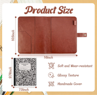 Carnet de notes en cuir avec couverture rigide rechargeable en gros, pochette de protection pour carnet de composition, idéal pour la promotion
