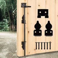 En gros, Loquet de portail en acier galvanisé, type boulon de clôture et boulon de canne, 12 et 17 pouces, pour portails, clôtures de jardin en bois ou en métal et portes extérieures