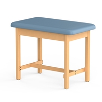 Table de thérapie sportive H-Brace en bois dur avec étagère inférieure pour les professionnels de la médecine sportive en milieu hospitalier