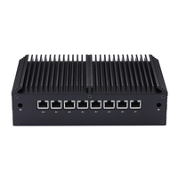Ordinateur industriel 5e génération Celeron 3205U sans ventilateur 8 ports Ethernet Gigabit LAN Micro PC serveur Linux pare-feu Mini PC