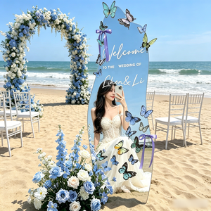 Insegna di Benvenuto per Matrimonio in Acrilico Ondulato Irregolare 71x27.5in, Stampa UV Personalizzata, Sfondo per Photo Booth e Selfie, Produzione OEM - Product Image 3