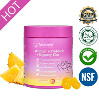 Gummies Probiotiques Neewwon pour Femmes, 60 unités, à l'Orme Rouge, Favorisent l'Hydratation Intime et la Gestion des Odeurs, Santé Intestinale, Prêts à l'Expédition