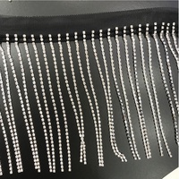 Chaîne de strass en gros S485, bordure à franges, chaîne de cristal pour vêtements, chaîne de strass à franges pour la mode