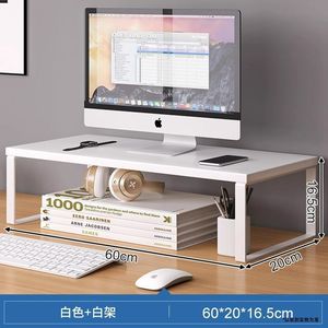 Soporte Elevador de Escritorio Lida, Base Multifuncional de Madera para Laptop, Organizador de Escritorio para Oficina y Estudiantes - Product Image 4