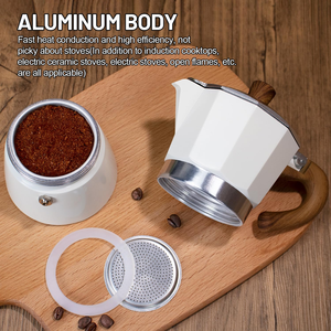 Custom 7-in-1 Stovetop Camping Coffee Maker Espresso Moka <b>Pot</b> Gift <b>Set</b> with Manual Coffee Grinder - Product Image 6