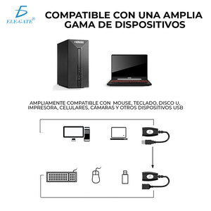 Adaptateur Ethernet USB ELE-GATE RJ45 vers connecteur USB A mâle, adaptateur de câble réseau pour connexion Internet sur PC et ordinateur portable - Product Image 5