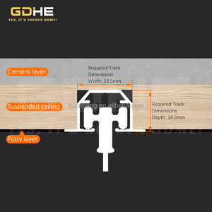 Système de rails de rideaux à ondulation en aluminium encastré de style minimaliste Monté au <span class=keywords><strong>plafond</strong></span> Conception intégrée <span class=keywords><strong>Rail</strong></span> de rideaux S Wave - Product Image 3
