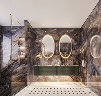 Meuble-lavabo mural de luxe léger français, série verte rétro, haut de gamme, haute qualité, pour villa