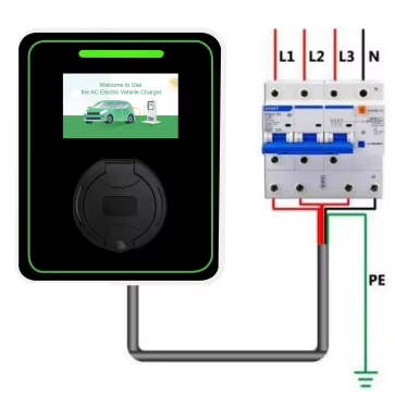 TARY 22KW Smart AC EV Charger 32A Type2 Wallbox RFID WiFi Load Balancing OCPP 380V Ev Charging Station Socket