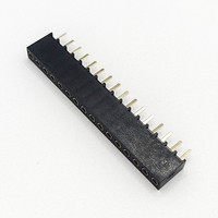 Connecteur d'en-tête femelle 16P à une rangée de pas de 2.54mm