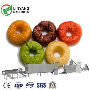 Korean Indian Popular Puffed Rice 3d Pellet Slanty Production Line Snack Food Extruder Making Machine