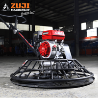 Ponceuse latérale pour finition de béton ZUJI ZJ100 5.5HP à essence, truelle à bordure 150 tr/min, profondeur de travail 8-10cm, équipée d'une boîte de vitesses