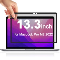 Anti Mata-mata 2 Arah 22.5 °   Filter Layar Anti Silau Silk Printing Frame Privacy untuk Macbook Pro M2 13.3 inci 2022 Laptop