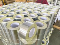 Ruban adhésif en aluminium pour joints de conduits, étanchéité contre l'humidité, anti-fuite, imperméable, ruban en aluminium argenté